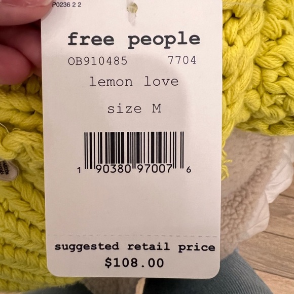 Gently used yellow FREE PEOPLE size M sweater - Picture 9 of 11